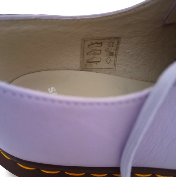 Like New 🌺 Dr Martens 3 Eye 1461 Ladies Purple Heather Virginia Leather Shoes - Picture 15 of 16